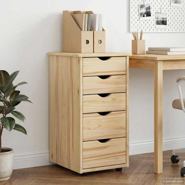 ARDEBO.de - Schrank 34 x 39 x 61,5 cm Massivholz Kiefer Braun