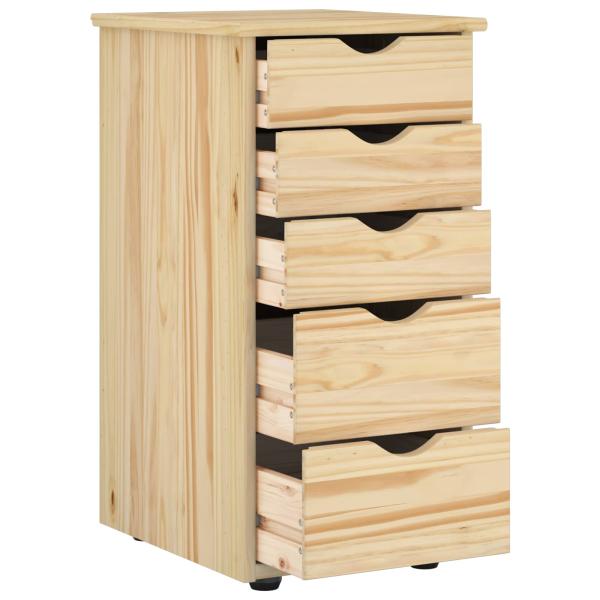 Schrank 34 x 39 x 61,5 cm Massivholz Kiefer Braun