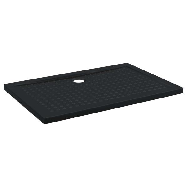 Duschbodenablage mit Punkten 120 x 80 x 4 cm ABS Schwarz