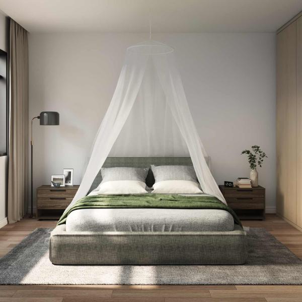 ARDEBO.de - Moskito-Netz für das Bett 3 stk. 156 Mesh Weiß ?56 x 220 cm
