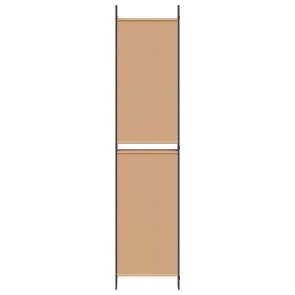 6-teiliger Raumtrenner Beige 300 x 220 cm Stoff