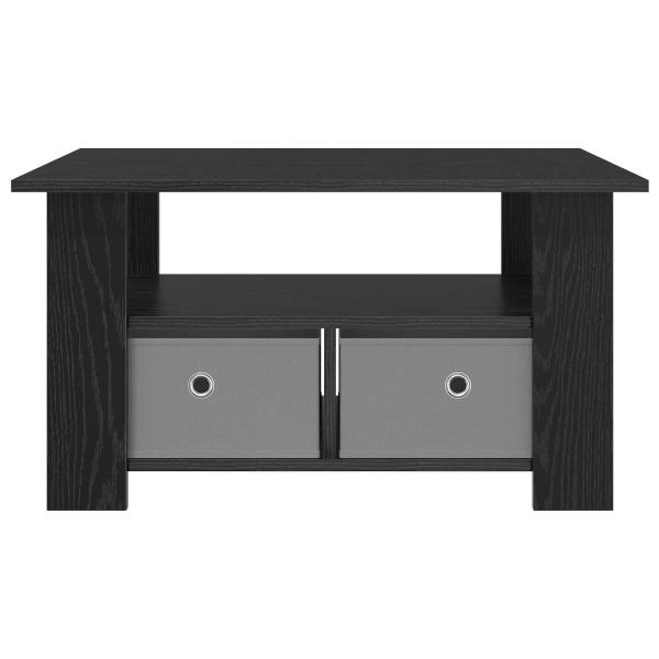 Couchtisch Schwarz Eichen-Optik 77 x 55 x 42 cm Holzwerkstoff