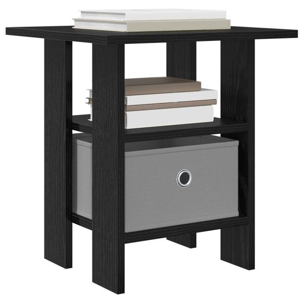 Nachttisch 2 stk. Schwarz Eichen-Optik 41 x 40 x 45 cm