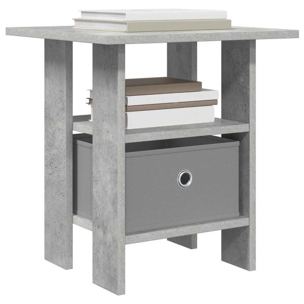 Nachttisch 2 stk. Beton Grau 41 x 40 x 45 cm Holzwerkstoff