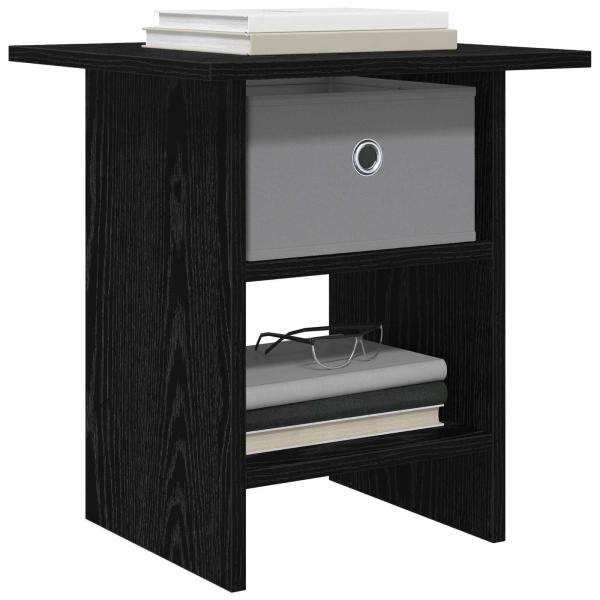 Nachttisch 2 Stk. Schwarz Eichen-Optik 41 x 40 x 45 cm