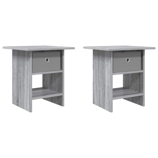 Nachttisch 2 Stk. Sonoma-Grau 41 x 40 x 45 cm Holzwerkstoff