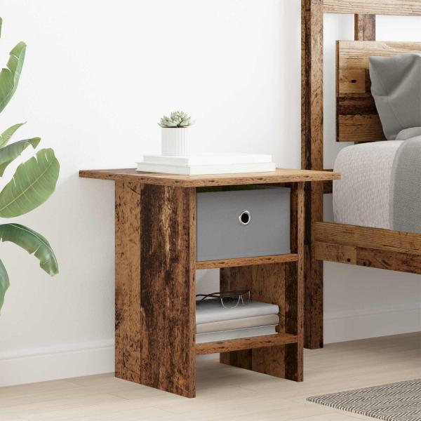 ARDEBO.de - Nachttisch Altholz 41 x 40 x 45 cm Holzwerkstoff