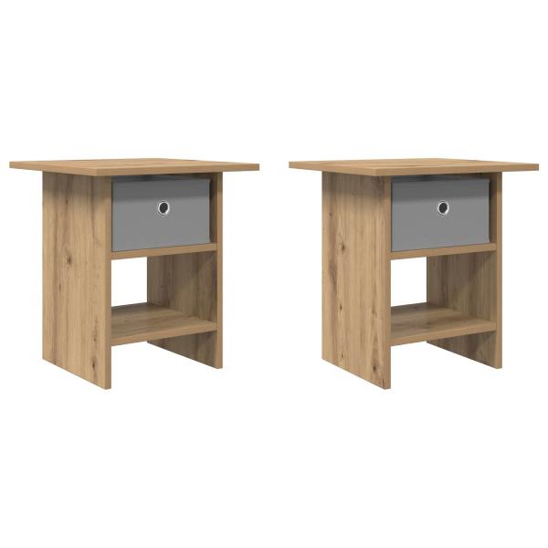 Nachttisch 2 Stk. Artisan-Eiche 41 x 40 x 45 cm Holzwerkstoff