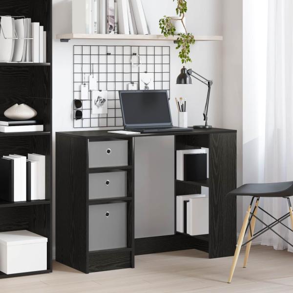 ARDEBO.de - Schreibtisch Schwarz Eichen-Optik 100 x 40 x 75 cm