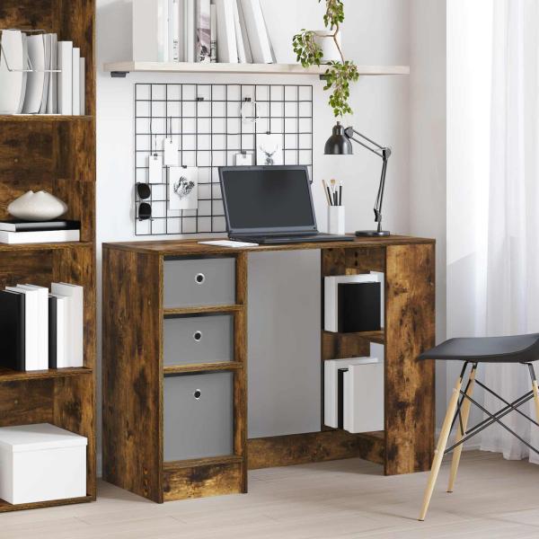 ARDEBO.de - Schreibtisch Räuchereiche 100 x 40 x 75 cm Holzwerkstoff