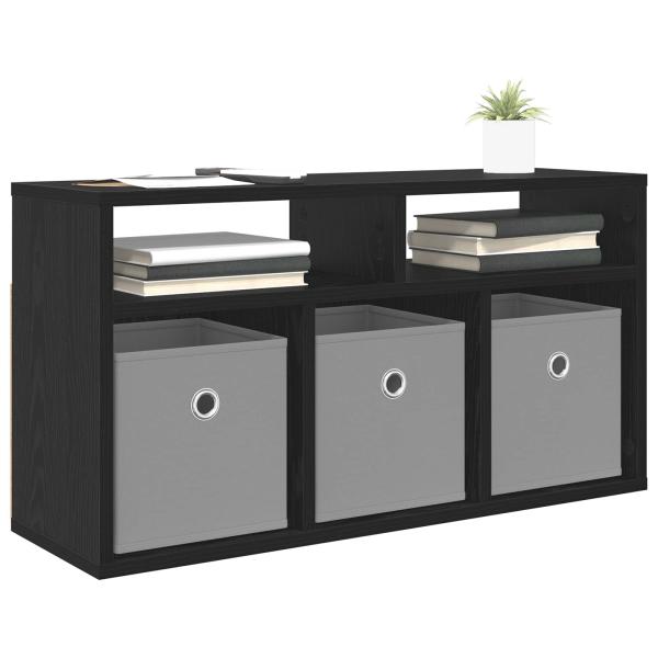 Lowboard mit Schubladen Schwarz Eichen-Optik 72 x 22,5 x 38 cm