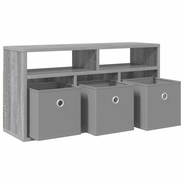 Lowboard mit Schubladen Graues Sonoma 72 x 22,5 x 38 cm