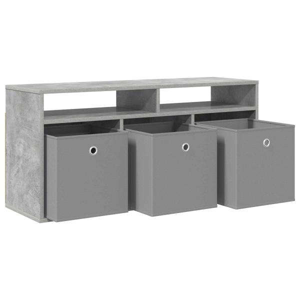 Lowboard mit Schubladen Beton Grau 102 x 32 x 48,5 cm
