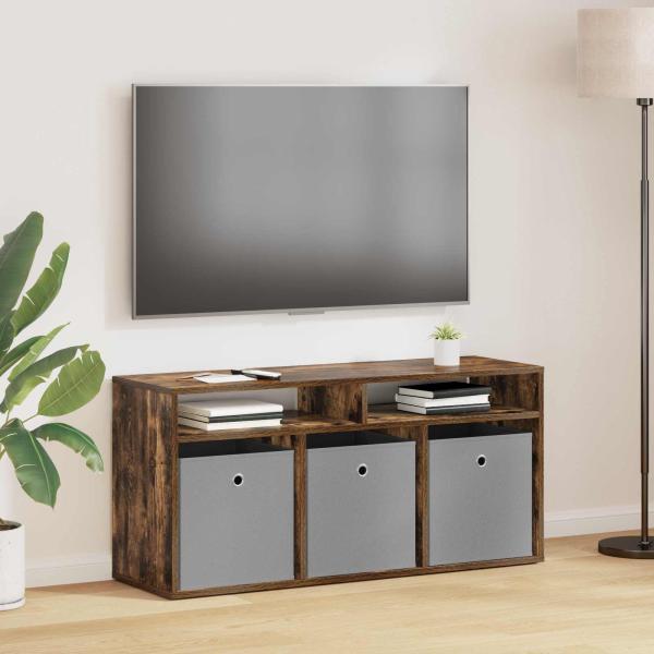 ARDEBO.de - Lowboard mit Schubladen Geräucherte Eiche 102 x 32 x 48,5 cm