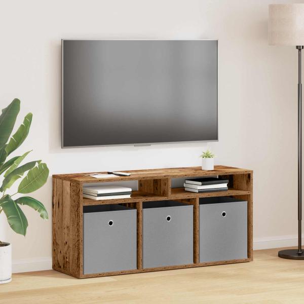 ARDEBO.de - Lowboard mit Schubladen Altholz 102 x 32 x 48,5 cm