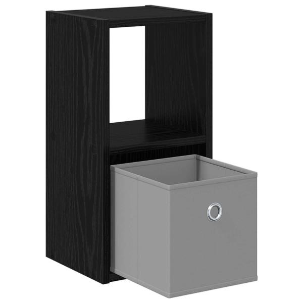 Nachttisch Schwarz Eichen-Optik 25,5 x 22 x 49,5 cm