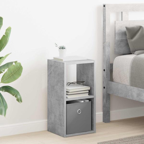 ARDEBO.de - Nachttisch Beton Grau 25,5 x 22 x 49,5 cm Holzwerkstoff