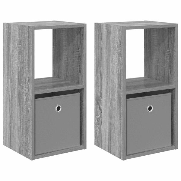 Nachttisch 2 stk. Graues Sonoma 30,5 x 27 x 59,5 cm