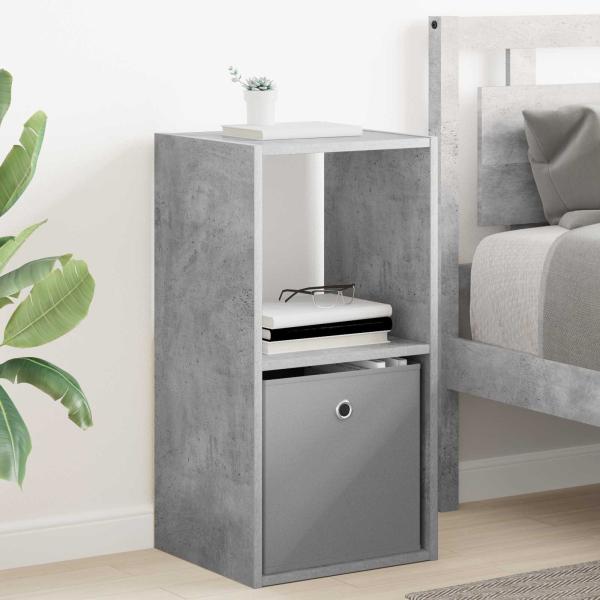 ARDEBO.de - Nachttisch Beton Grau 35 x 32 x 68,5 cm Holzwerkstoff