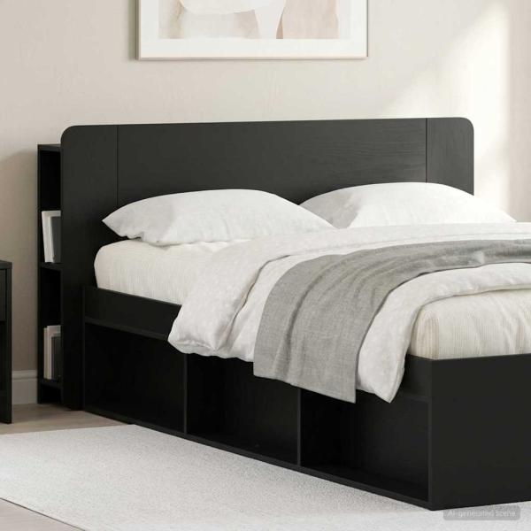 Kopfteil Schrank Schwarz 135 x 18,5 x 80 cm Holzwerkstoff