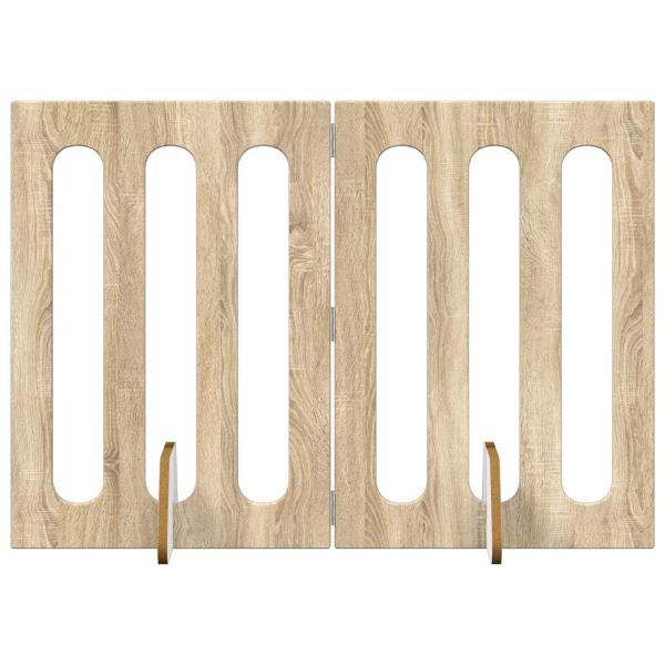Faltbarer Haustierzaun 2 stk. Sonoma-Eiche 100,5 x 38 x 70 cm