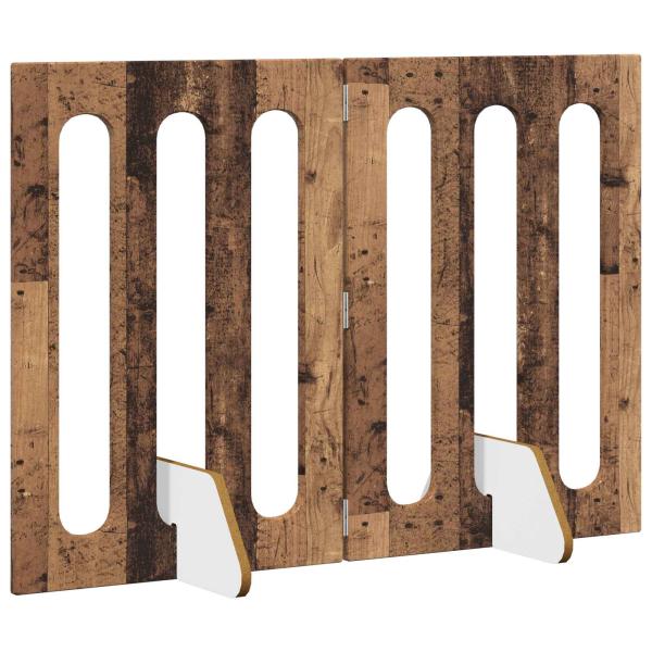 Faltbarer Haustierzaun 2 stk. Eichenholz 100,5 x 38 x 70 cm