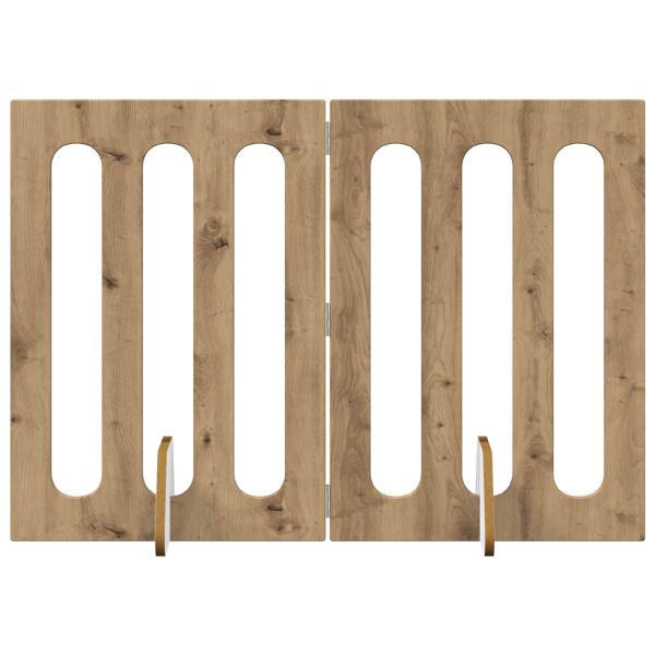 Faltbarer Haustierzaun 2 stk. Artisan-Eiche 100,5 x 38 x 70 cm