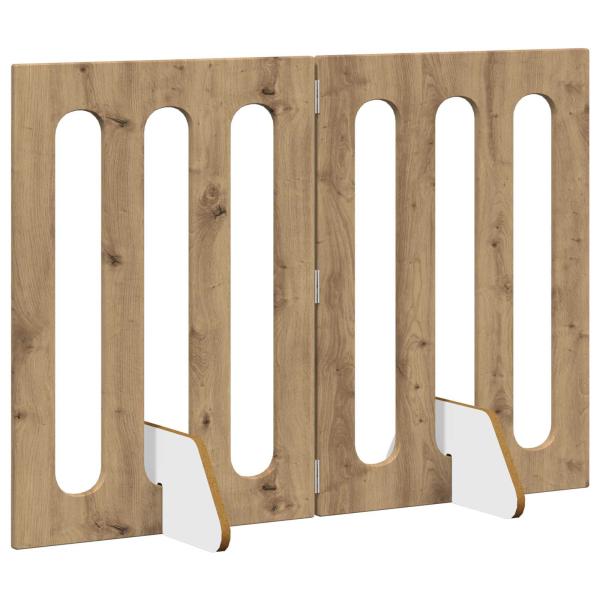 Faltbarer Haustierzaun 2 stk. Artisan-Eiche 100,5 x 38 x 70 cm