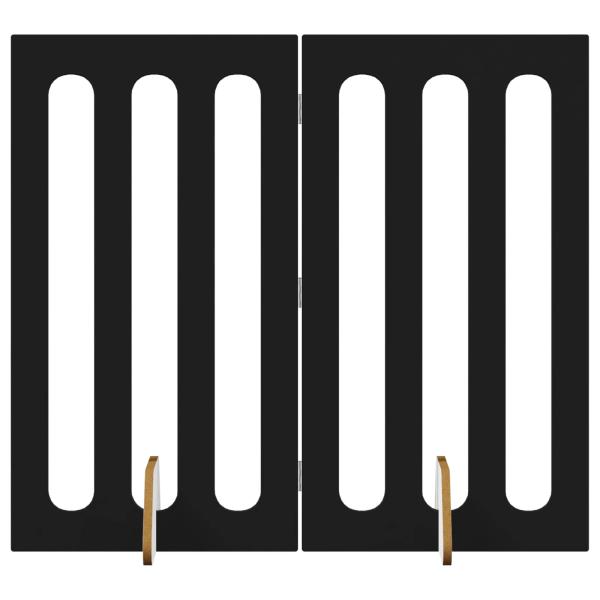 Faltbarer Haustierzaun 2 Stk. Schwarze Eiche 100,5 x 38 x 90 cm