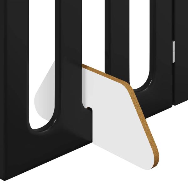 Faltbarer Haustierzaun 2 Stk. Schwarze Eiche 100,5 x 38 x 90 cm