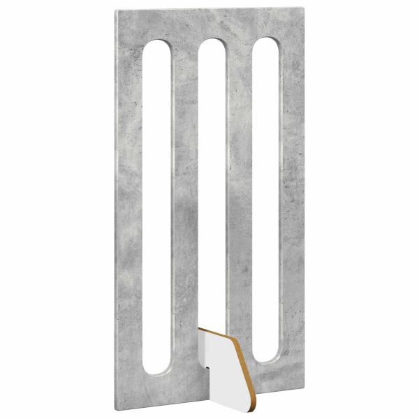 Faltbarer Haustierzaun 4 stk. Betongrau 201 x 38 x 90 cm