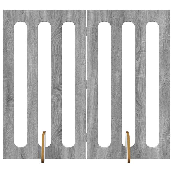 Faltbarer Haustierzaun 2 Stk. Graues Sonoma 100,5 x 38 x 90 cm