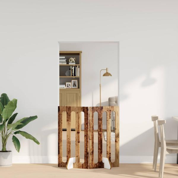 ARDEBO.de - Faltbarer Haustierzaun 2 stk. Eichenholz 100,5 x 38 x 90 cm