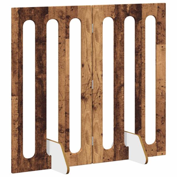 Faltbarer Haustierzaun 2 stk. Eichenholz 100,5 x 38 x 90 cm