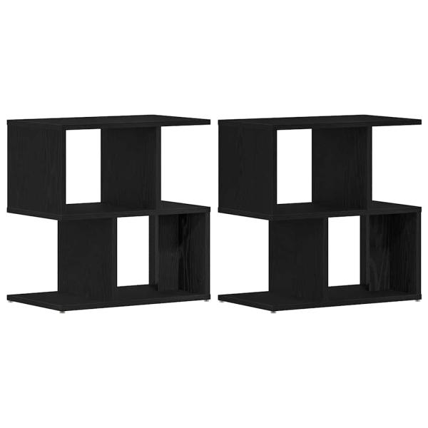 Nachttisch 2 stk. Schwarz Eichen-Optik 50 x 30 x 51,5 cm