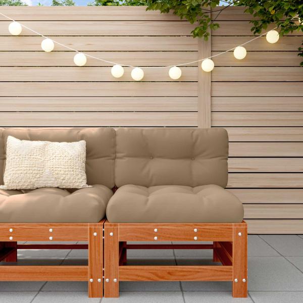 ARDEBO.de - Garten Mittelssofa Massives Kiefernholz Wachsbraun