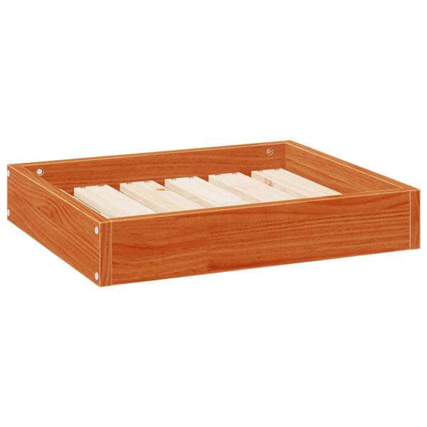 Hundebett Wachsbraun 51,5 x 44 x 9 cm Massivholz Kiefer
