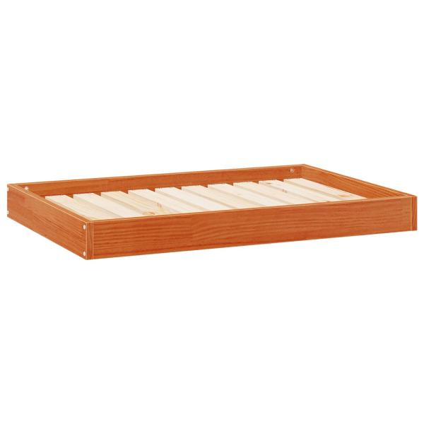 Hundebett Wachsbraun 92 x 64 x 9 cm Massivholz Kiefer