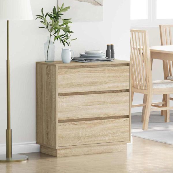 ARDEBO.de - Nachttisch Sonoma-Eiche 71 x 34,5 x 75 cm Holzwerkstoff