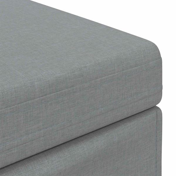 Hocker Hellgrau 41 x 41 x 40 cm Stoff und Pressholz