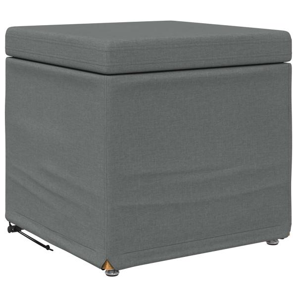 Hocker Dunkelgrau 41 x 41 x 40 cm Stoff und Pressholz