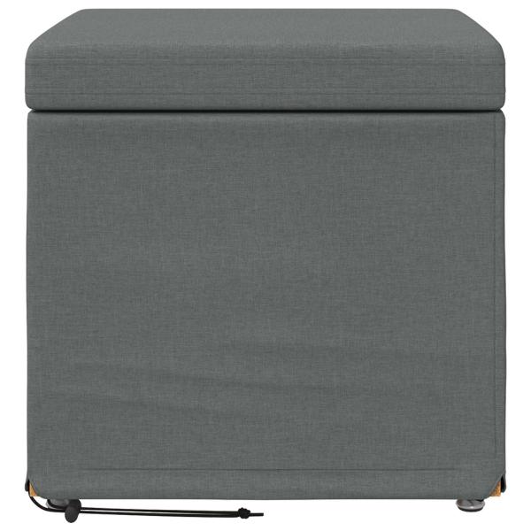Hocker Dunkelgrau 41 x 41 x 40 cm Stoff und Pressholz