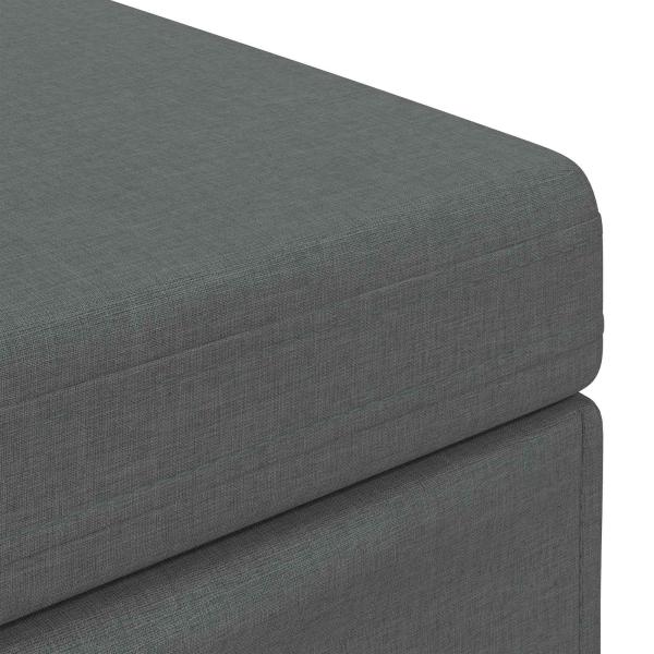 Hocker Dunkelgrau 41 x 41 x 40 cm Stoff und Pressholz