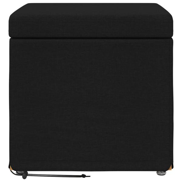 Hocker Schwarz 41 x 41 x 40 cm Stoff und Pressholz