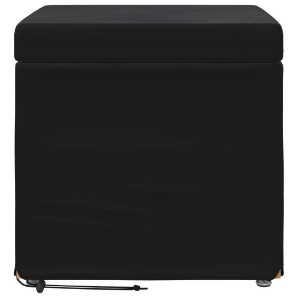 Hocker Schwarz 41 x 41 x 40 cm Samt und Engineering Holz