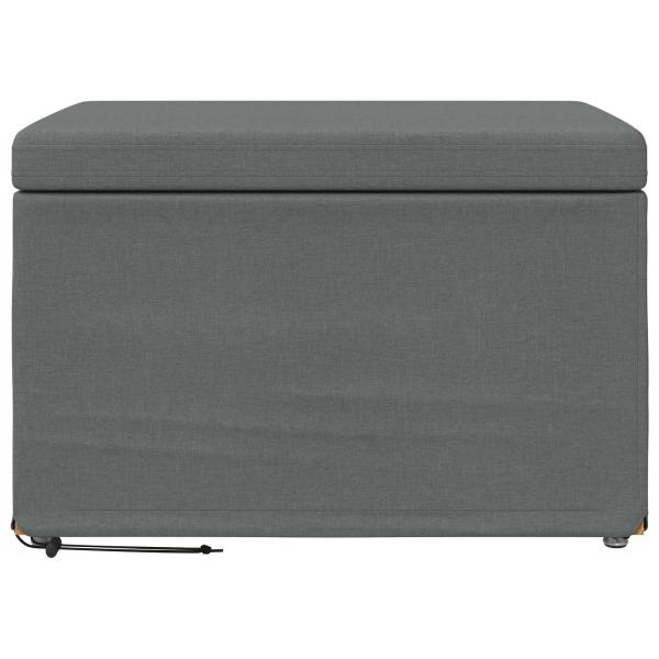 Hocker Dunkelgrau 61 x 41 x 40 cm Stoff und Pressholz