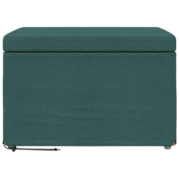 Hocker Dunkelgrün 61 x 41 x 40 cm Stoff und Pressholz