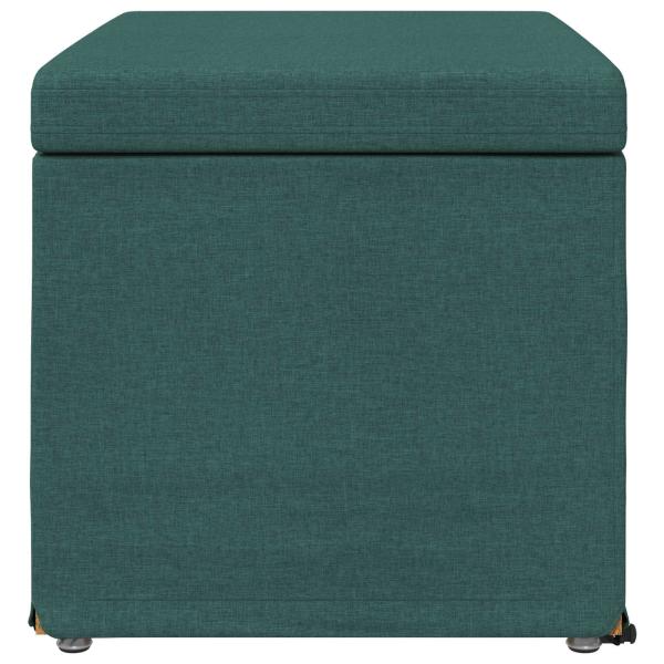 Hocker Dunkelgrün 61 x 41 x 40 cm Stoff und Pressholz
