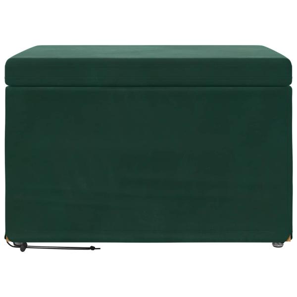Hocker Dunkelgr?n 61 x 41 x 40 cm Samt und Engineering Holz