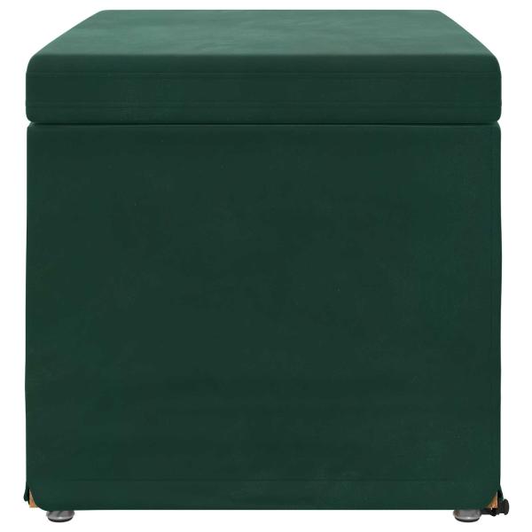 Hocker Dunkelgr?n 61 x 41 x 40 cm Samt und Engineering Holz